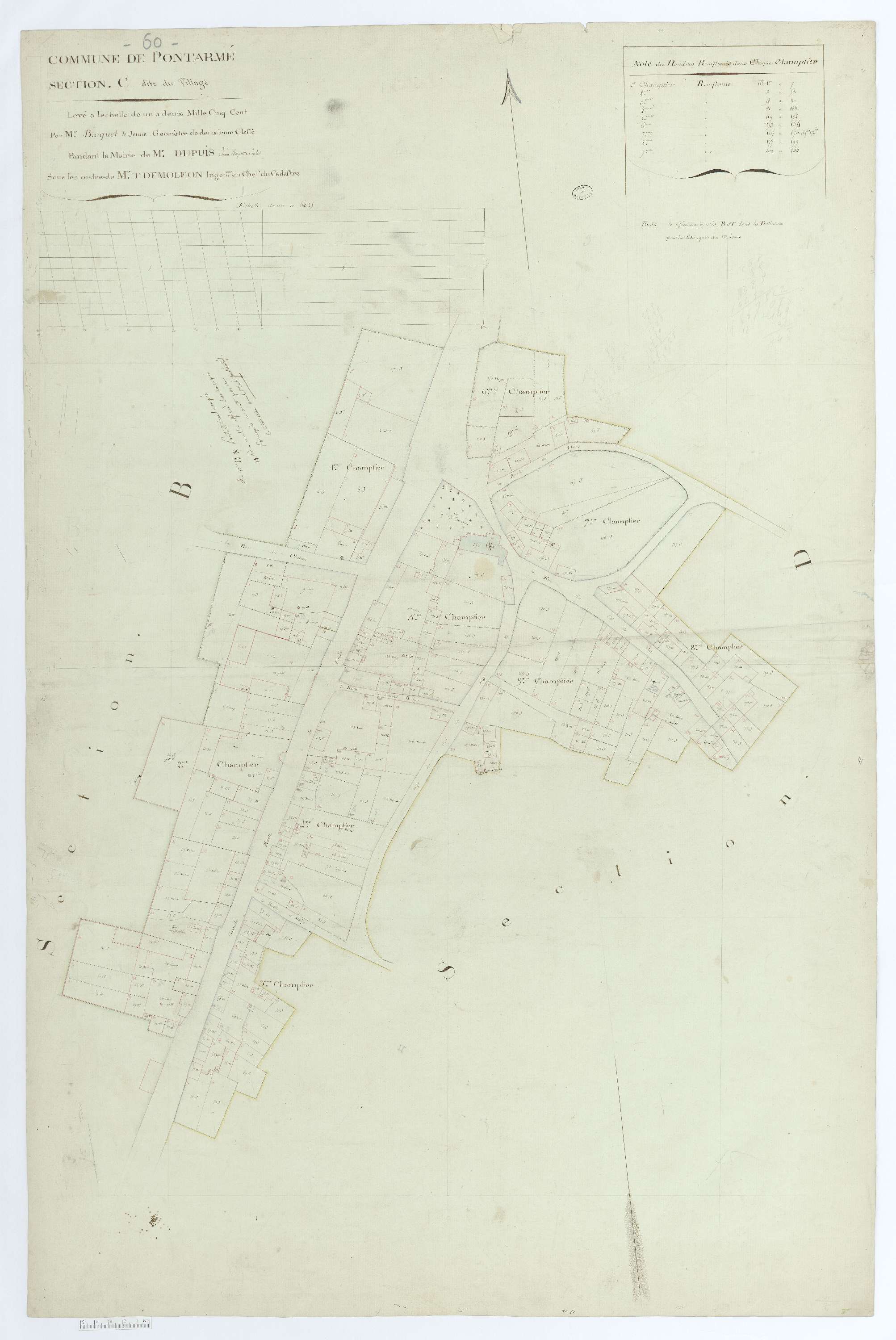 Pontarmé - Cadastre napoléonien, section C, feuille unique