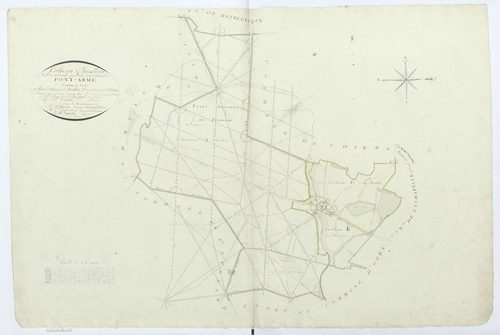 Pontarmé - Cadastre napoléonien, tableau d'assemblage