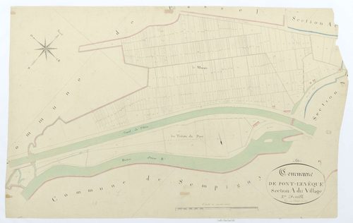Pont-l'Évêque - Cadastre napoléonien, section A3