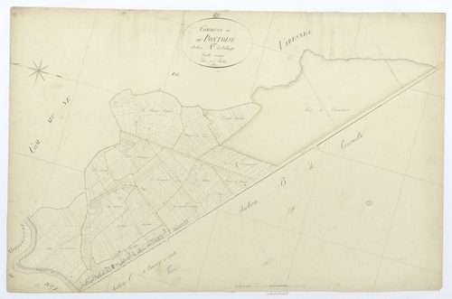 Pontoise-lès-Noyon - Cadastre napoléonien, section A, feuille unique