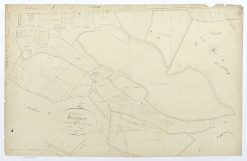 Pontoise-lès-Noyon - Cadastre napoléonien, section B, feuille unique