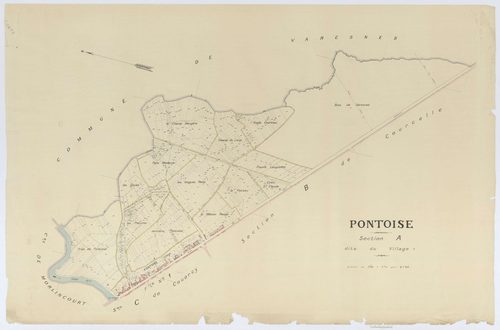 Pontoise-lès-Noyon - Cadastre napoléonien (copie), section A, feuille unique