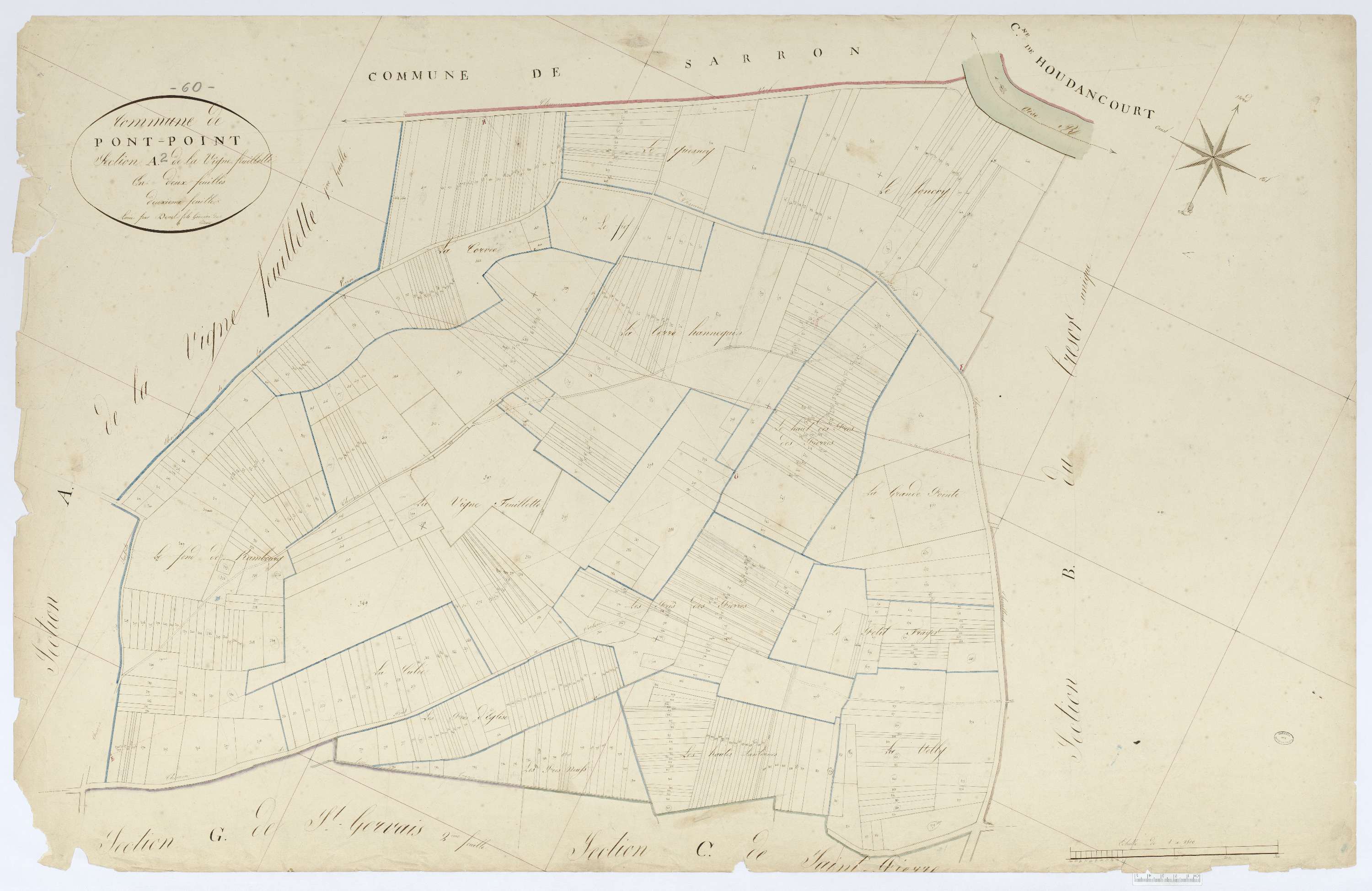 Pontpoint - Cadastre napoléonien, section A2