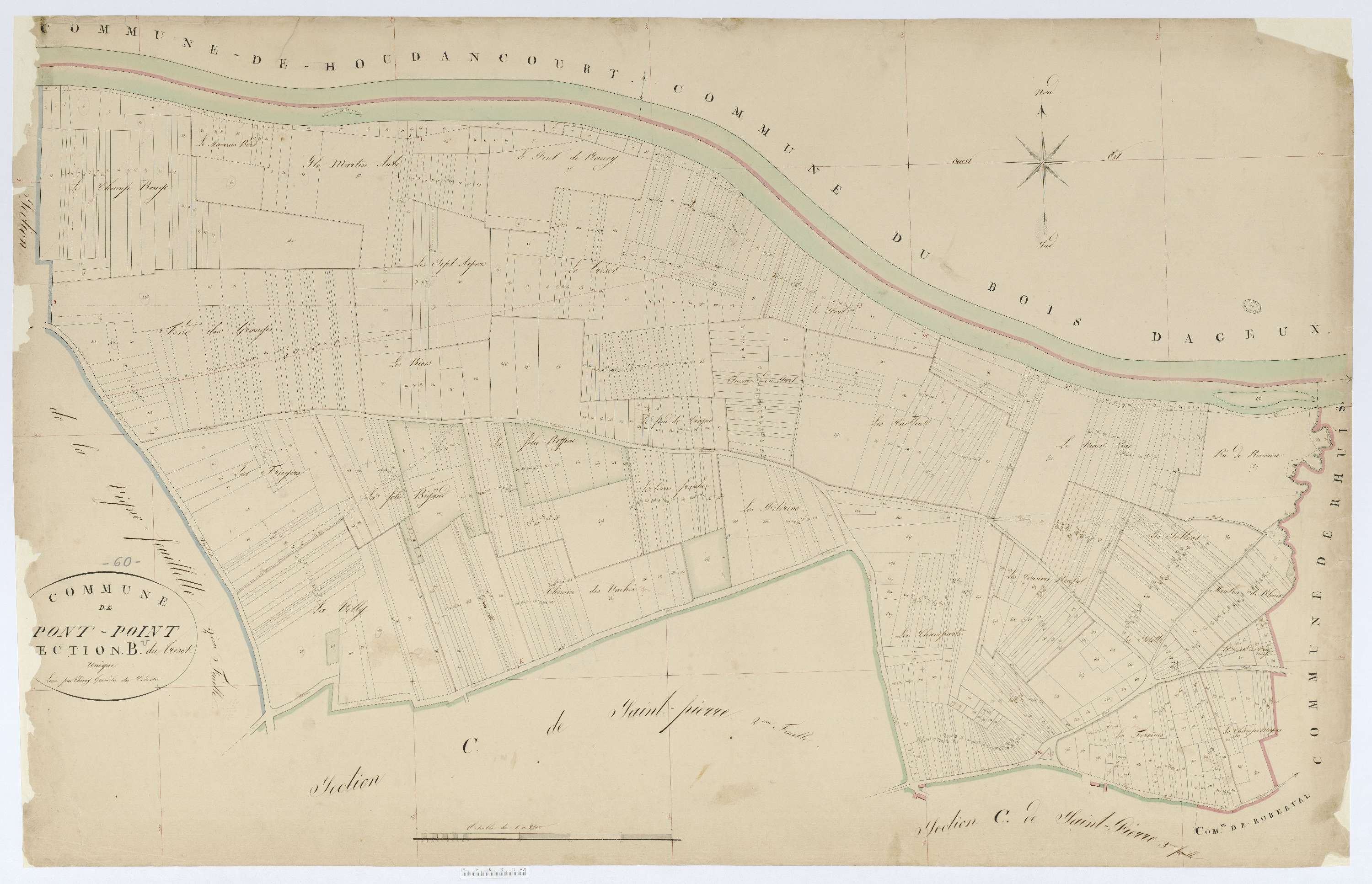 Pontpoint - Cadastre napoléonien, section B, feuille unique