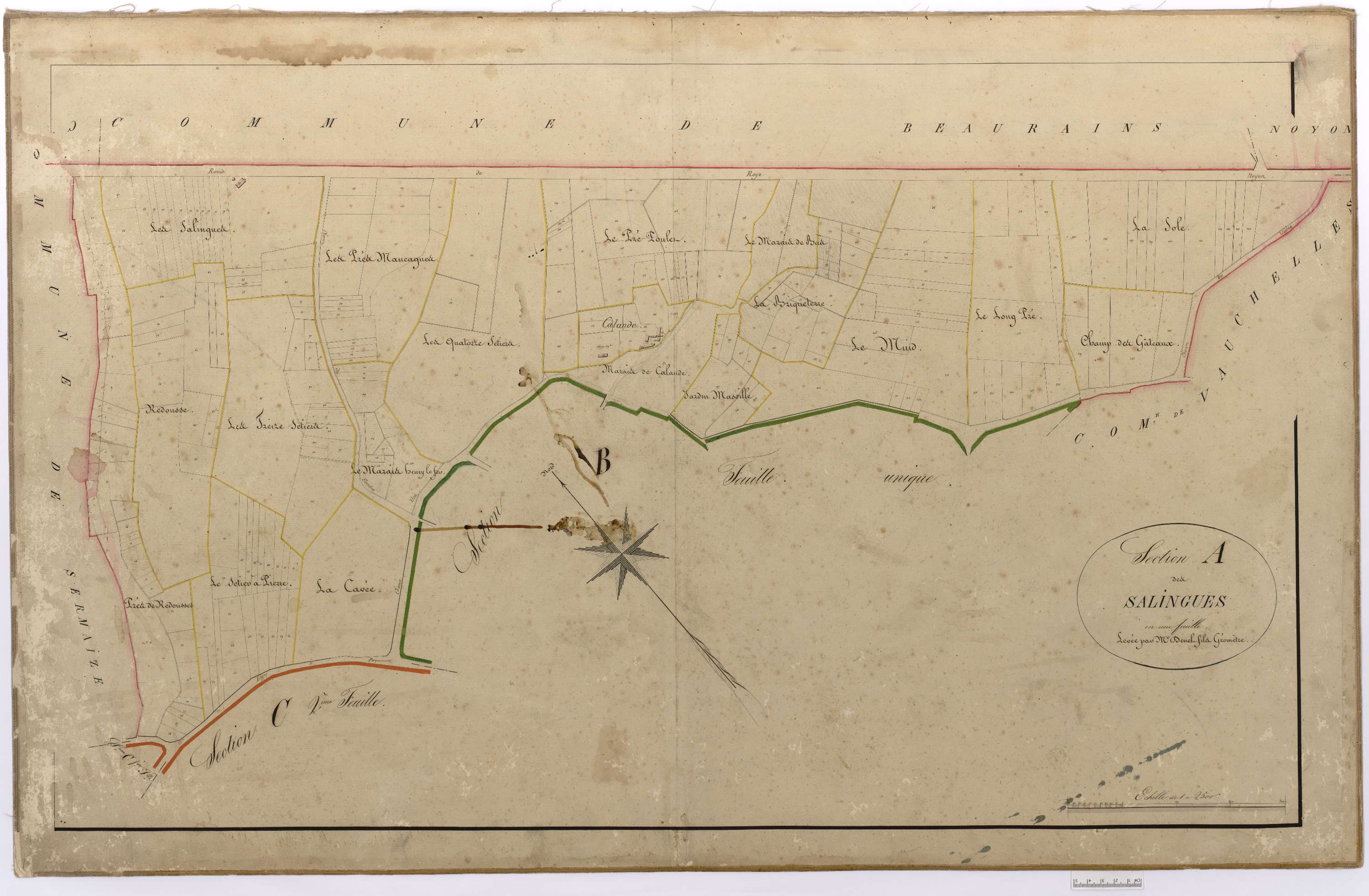 Porquéricourt - Cadastre napoléonien, section A