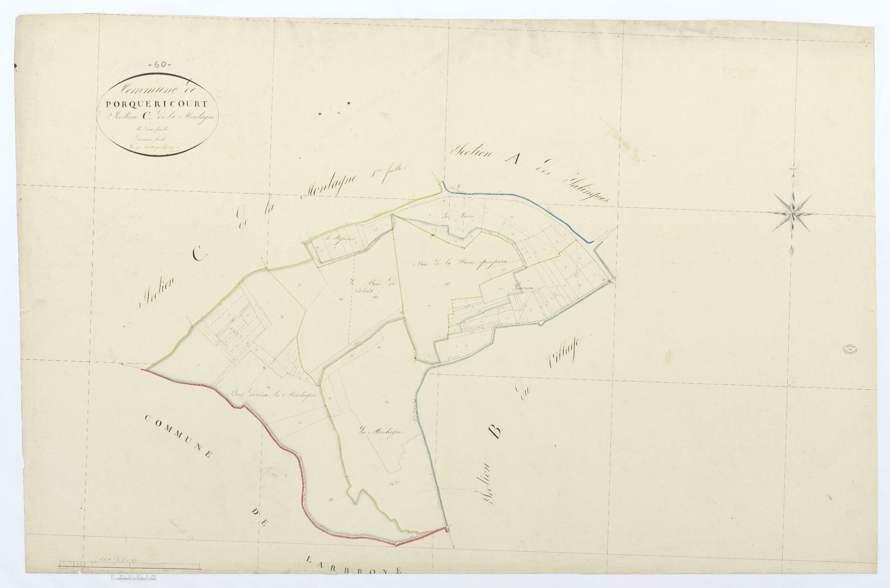 Porquéricourt - Cadastre napoléonien, section C2