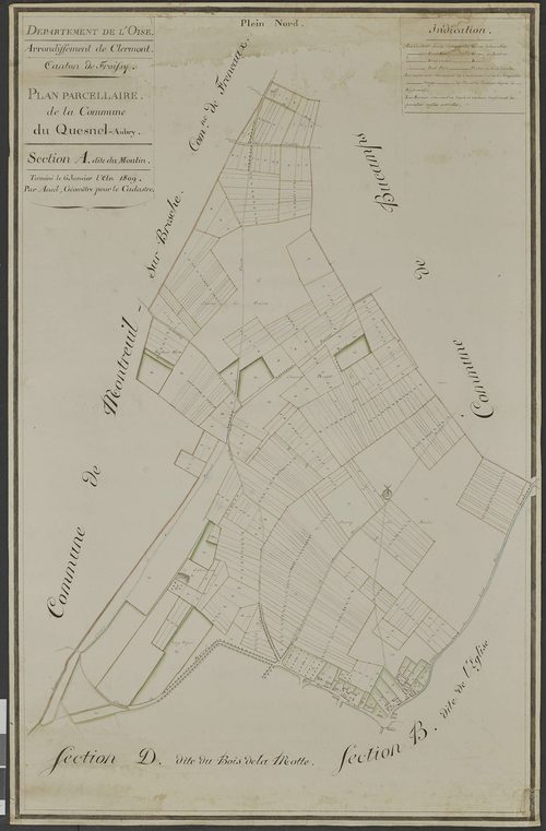 Le Quesnel-Aubry - Cadastre napoléonien, section A