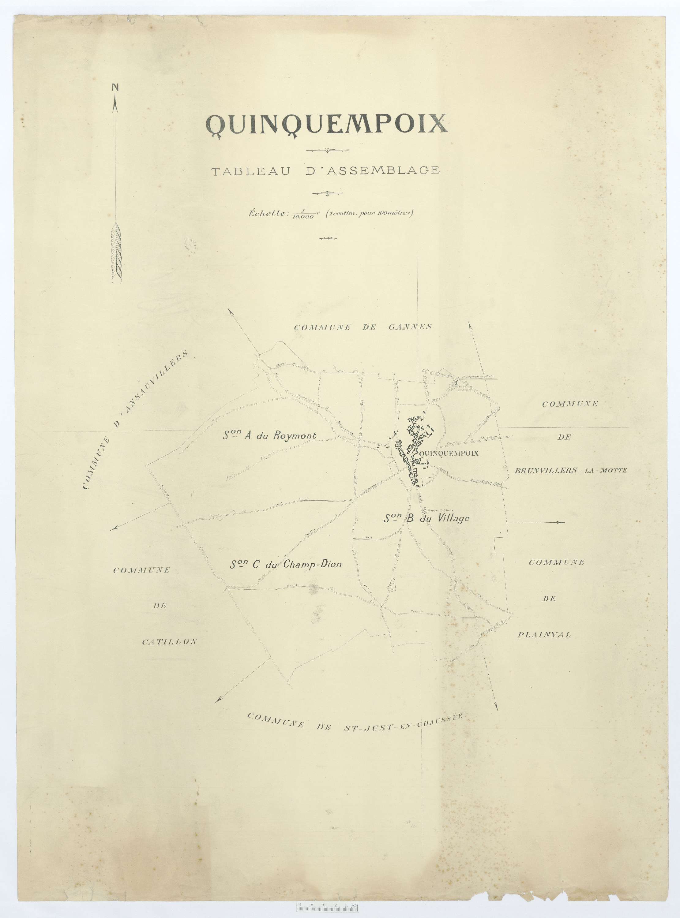 Quinquempoix - Cadastre napoléonien (copie), tableau d'assemblage