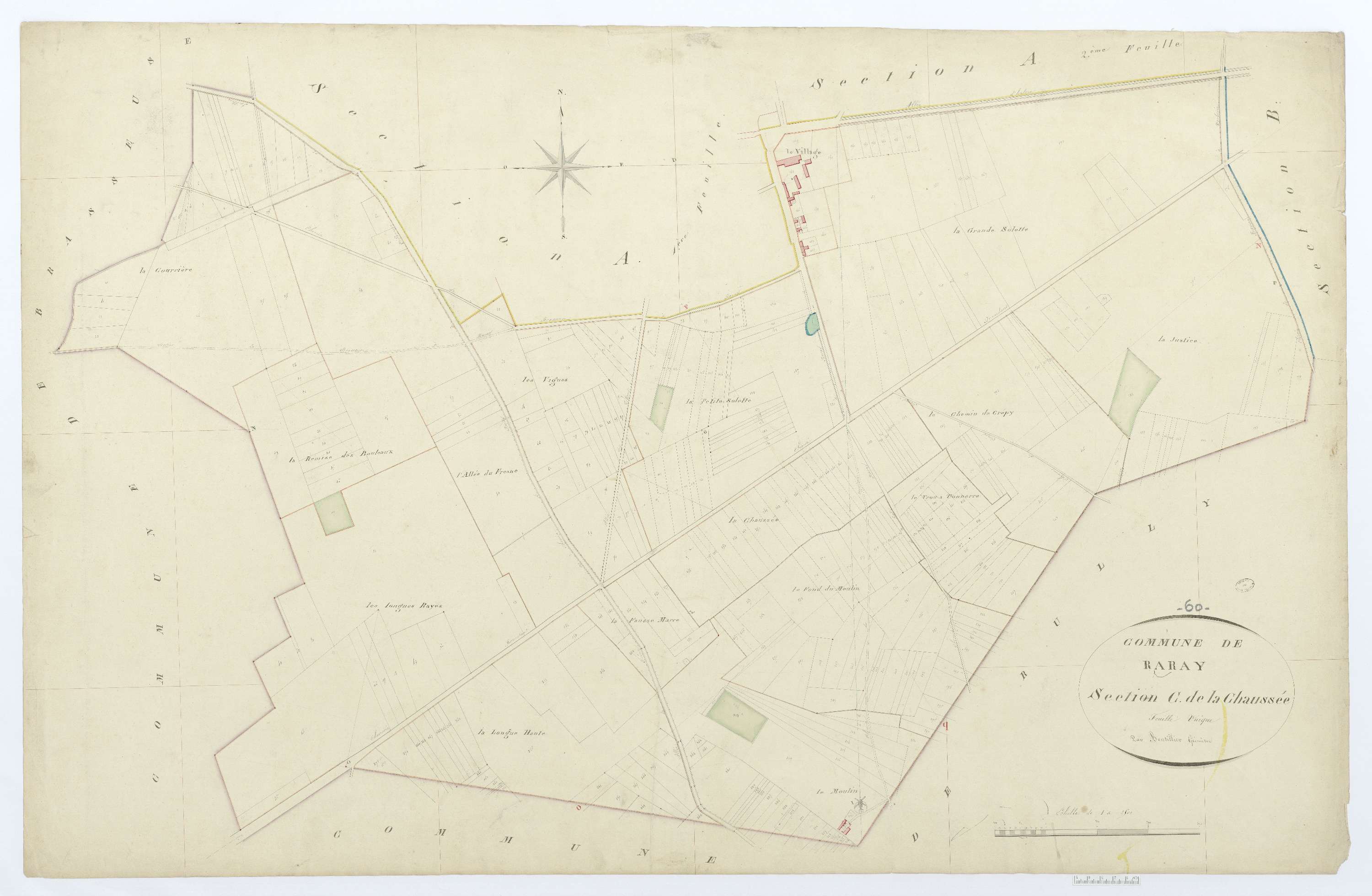 Raray - Cadastre napoléonien, section C, feuille unique