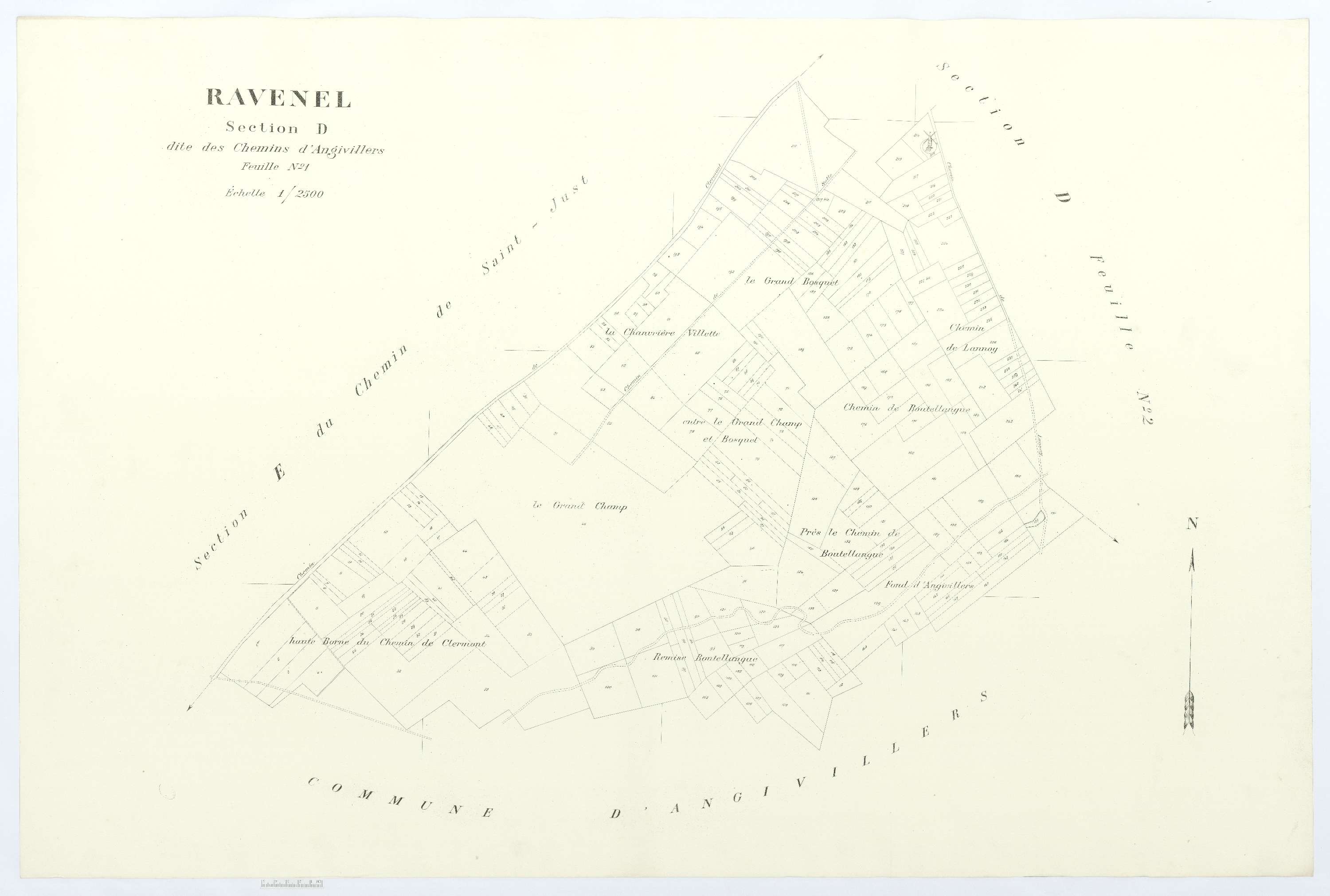 Ravenel - Cadastre napoléonien (copie), section D1