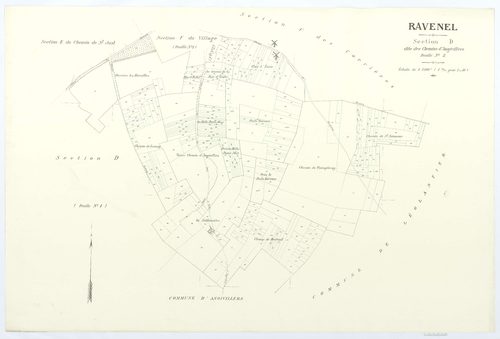 Ravenel - Cadastre napoléonien (copie), section D2