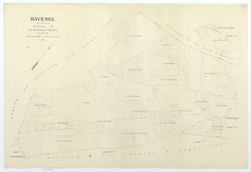 Ravenel - Cadastre napoléonien (copie), section E, feuille unique