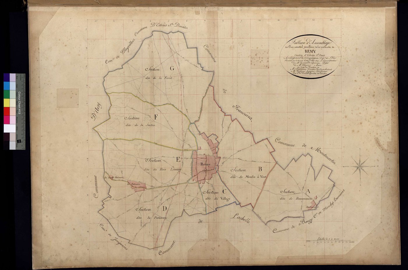 Remy - Cadastre napoléonien, tableau d'assemblage