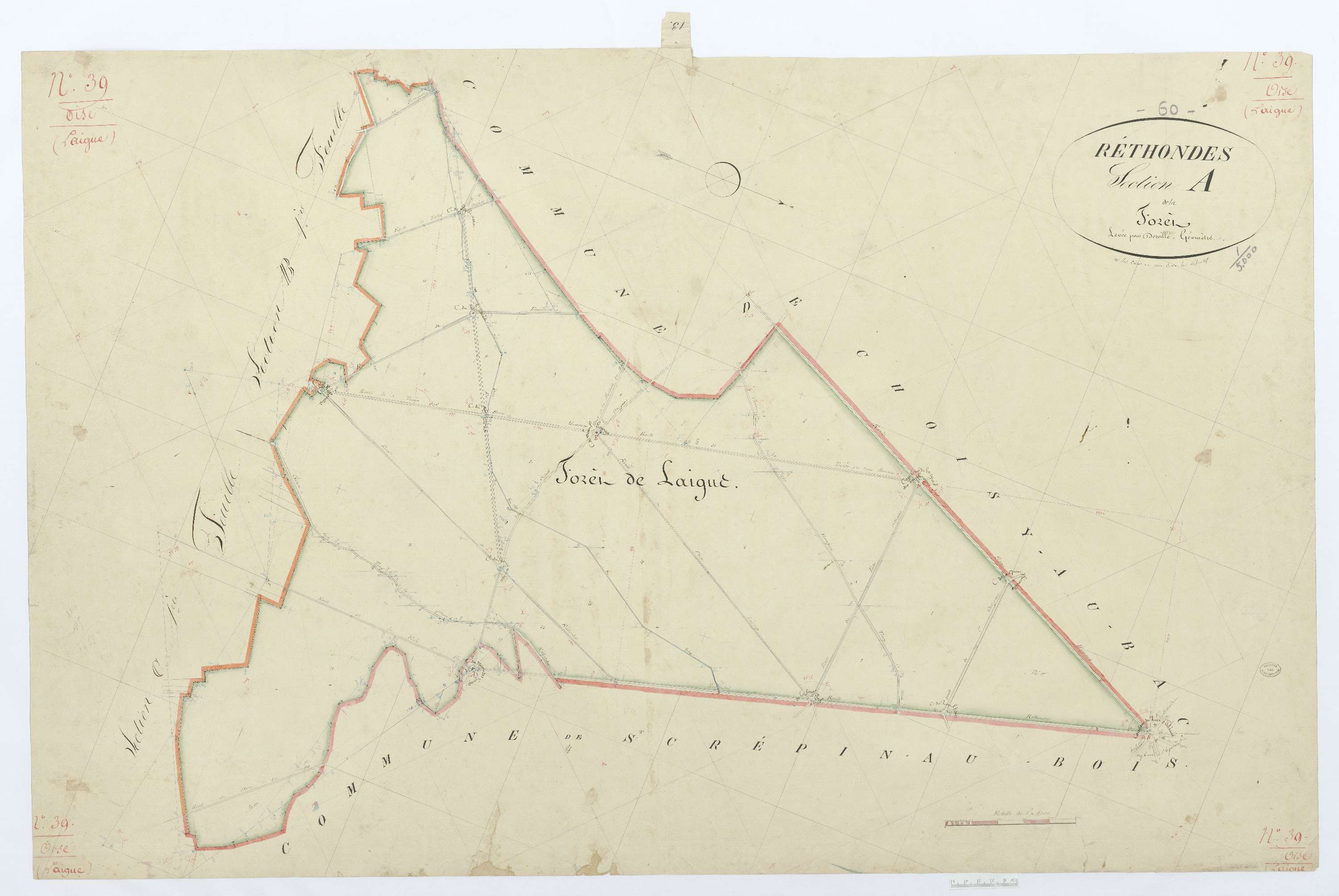 Rethondes - Cadastre napoléonien, section A, feuille unique