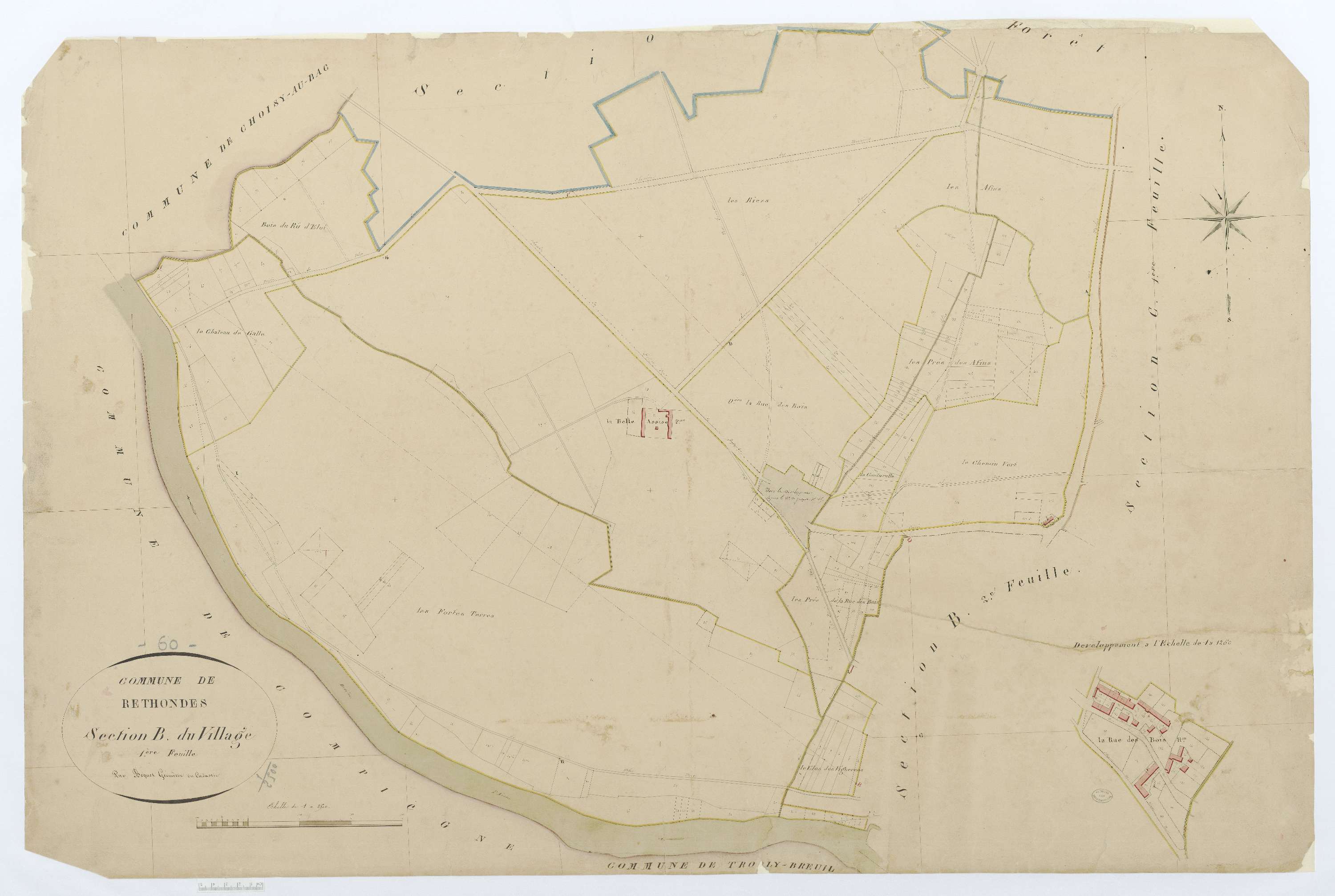 Rethondes - Cadastre napoléonien, section B1
