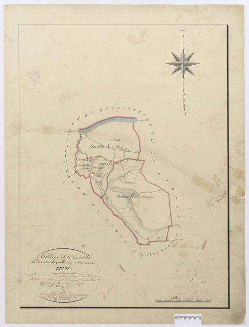 Rhuis - Cadastre napoléonien, tableau d'assemblage