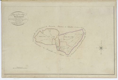 Ricquebourg - Cadastre napoléonien, tableau d'assemblage