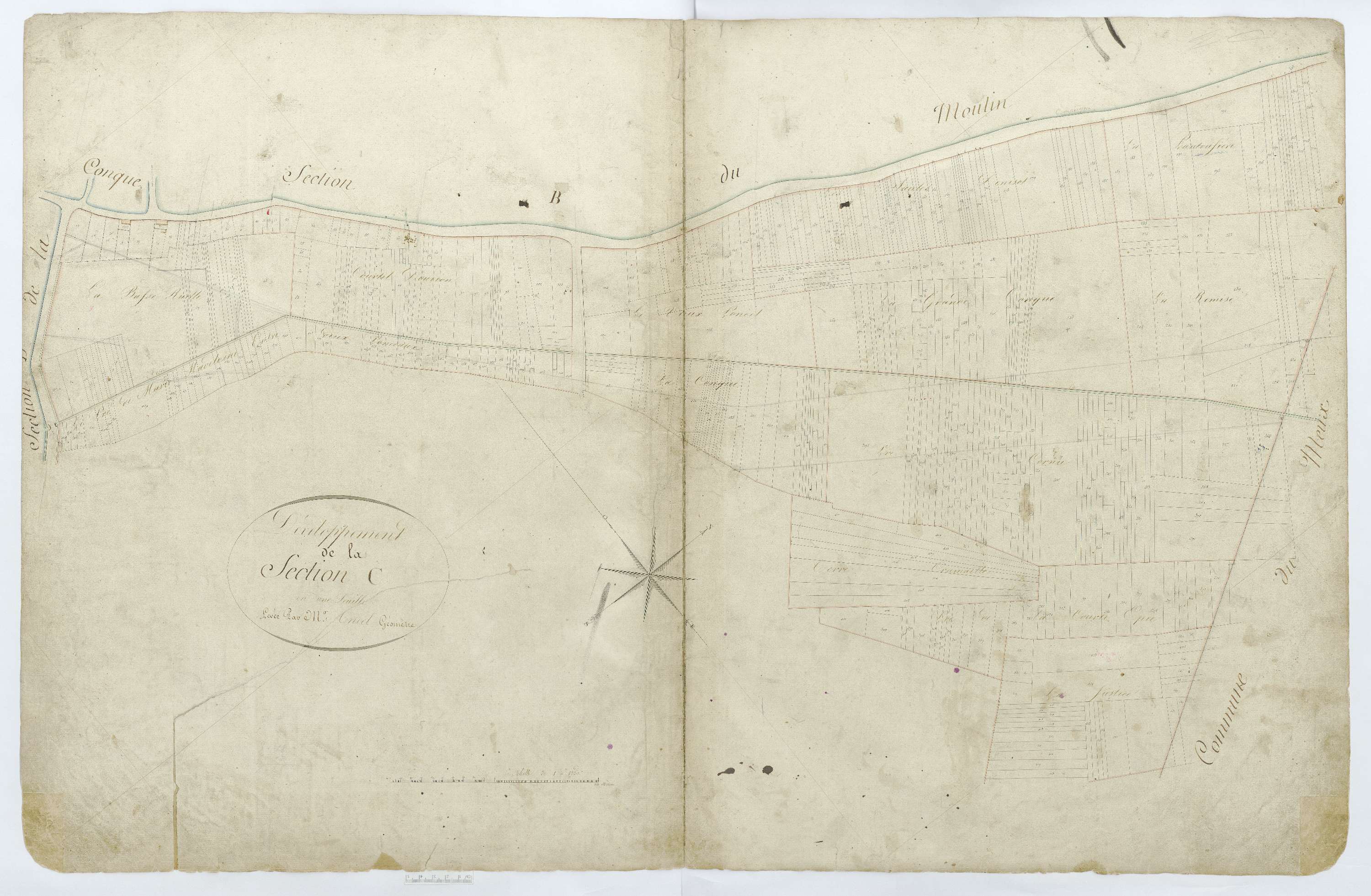 Rivecourt - Cadastre napoléonien, développement de la section C