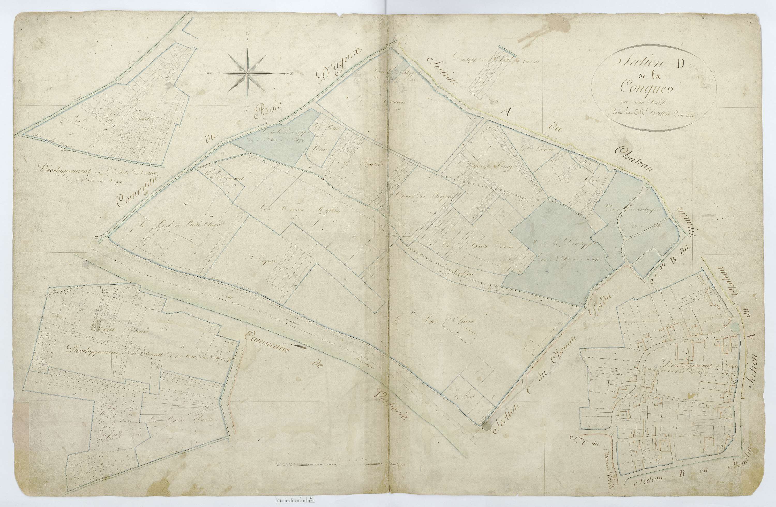 Rivecourt - Cadastre napoléonien, section D