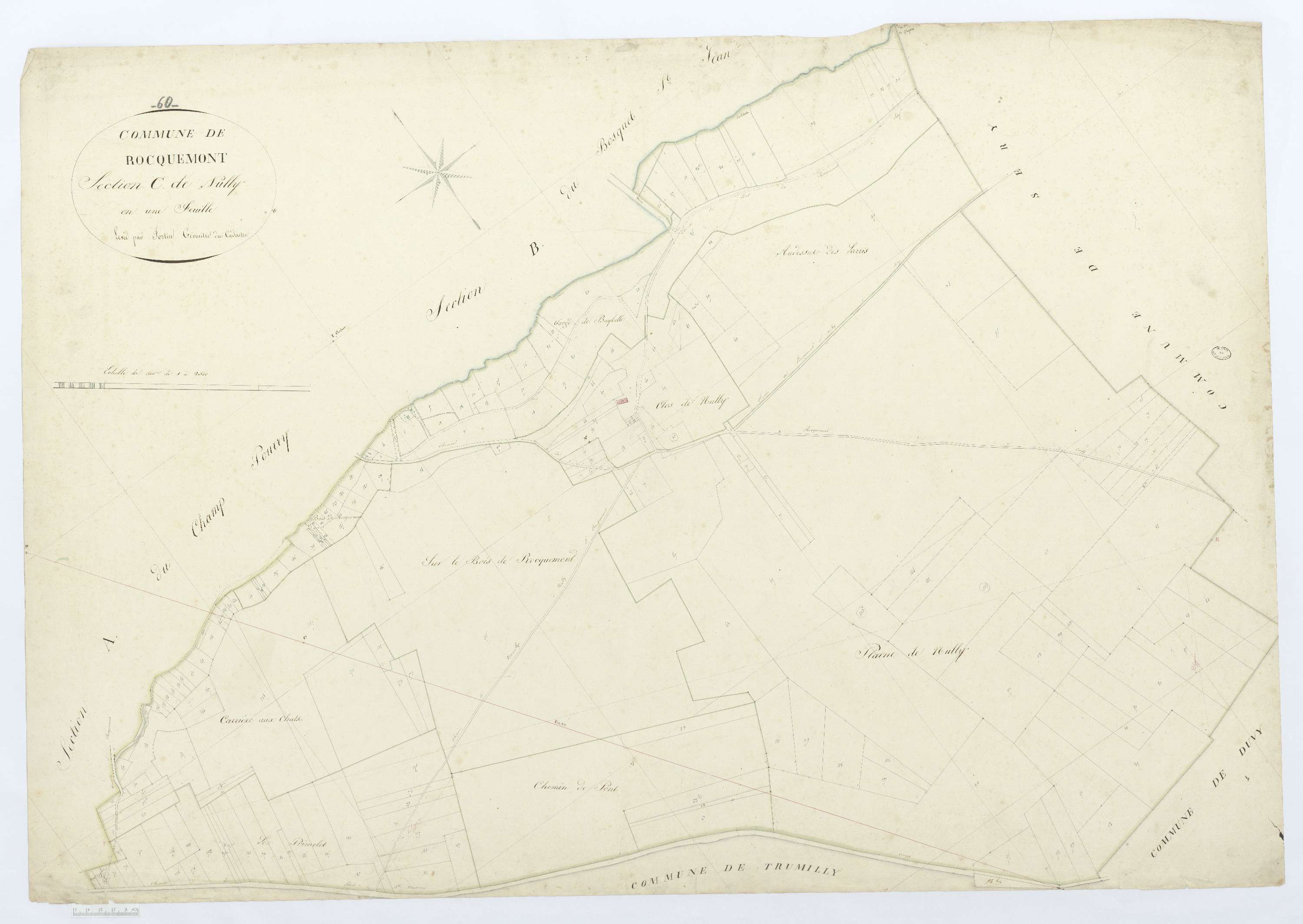 Rocquemont - Cadastre napoléonien, section C, feuille unique
