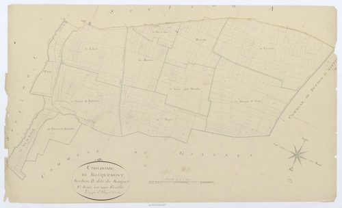 Rocquemont - Cadastre napoléonien, section B, feuille unique