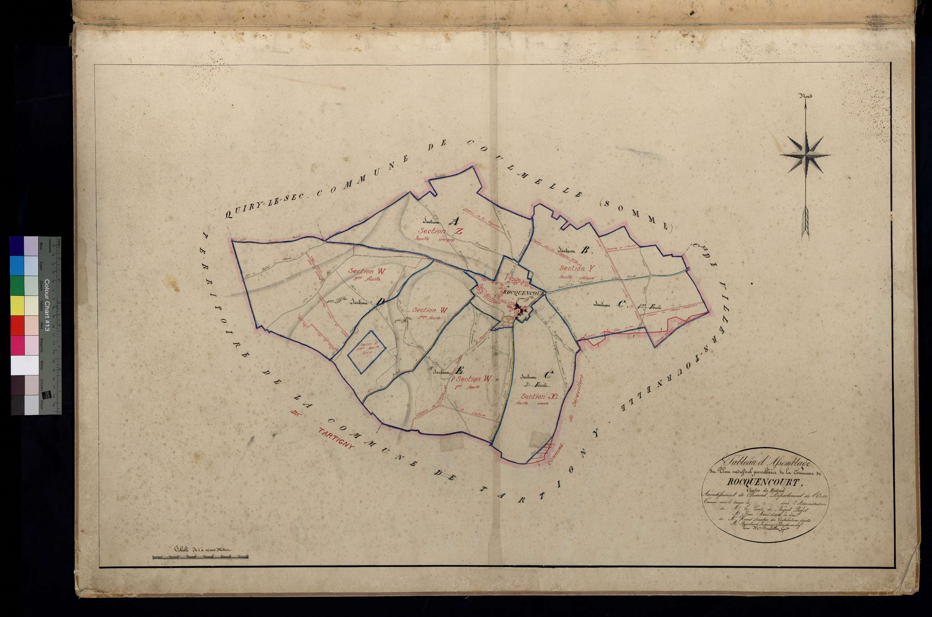 Rocquencourt - Cadastre napoléonien, tableau d'assemblage