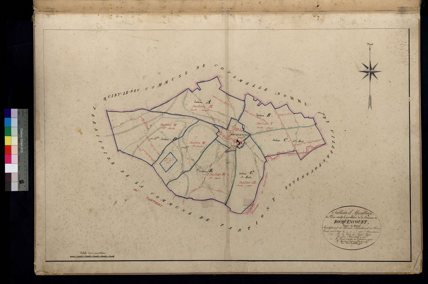Rocquencourt - Cadastre napoléonien, tableau d'assemblage