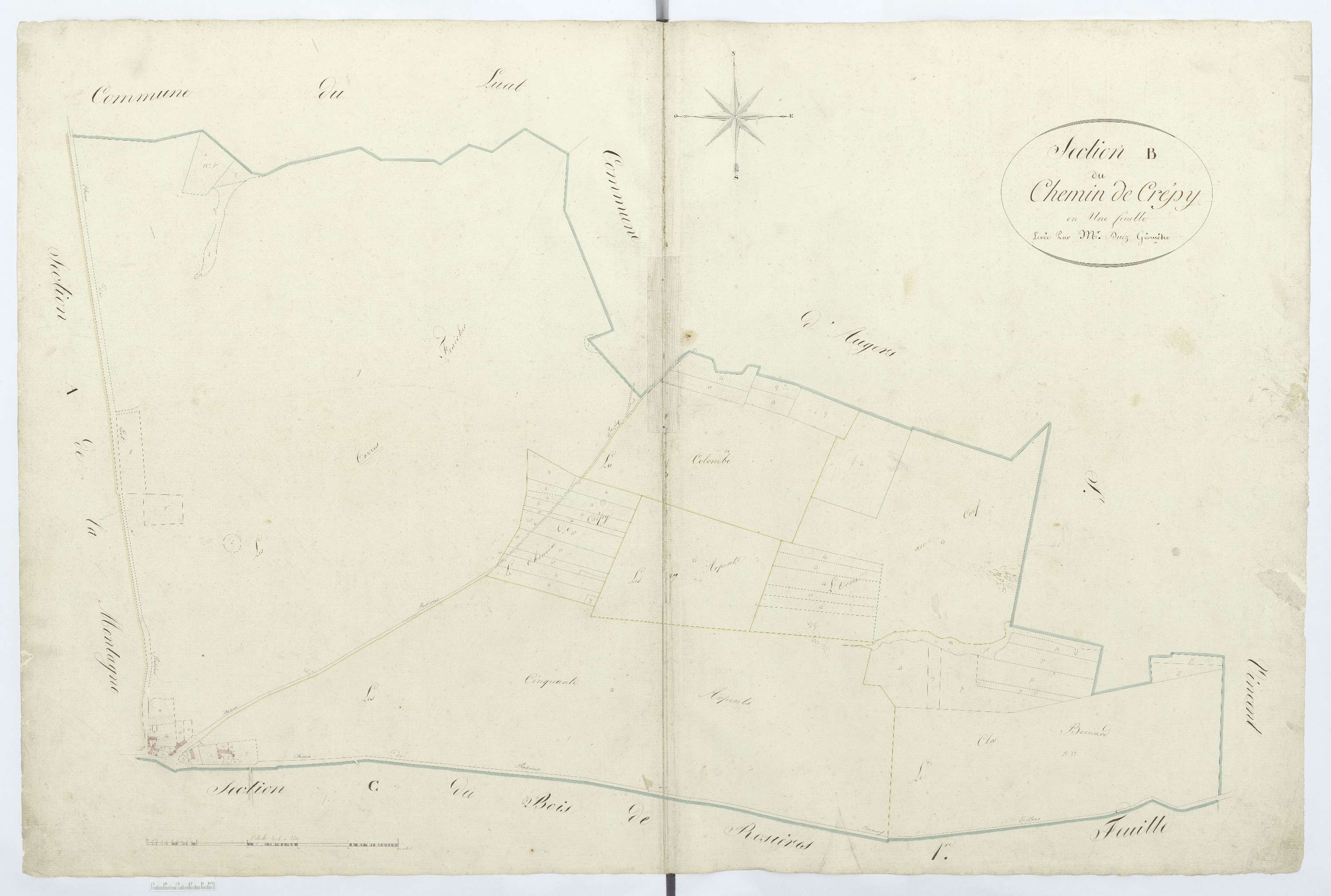 Rosières - Cadastre napoléonien, section B