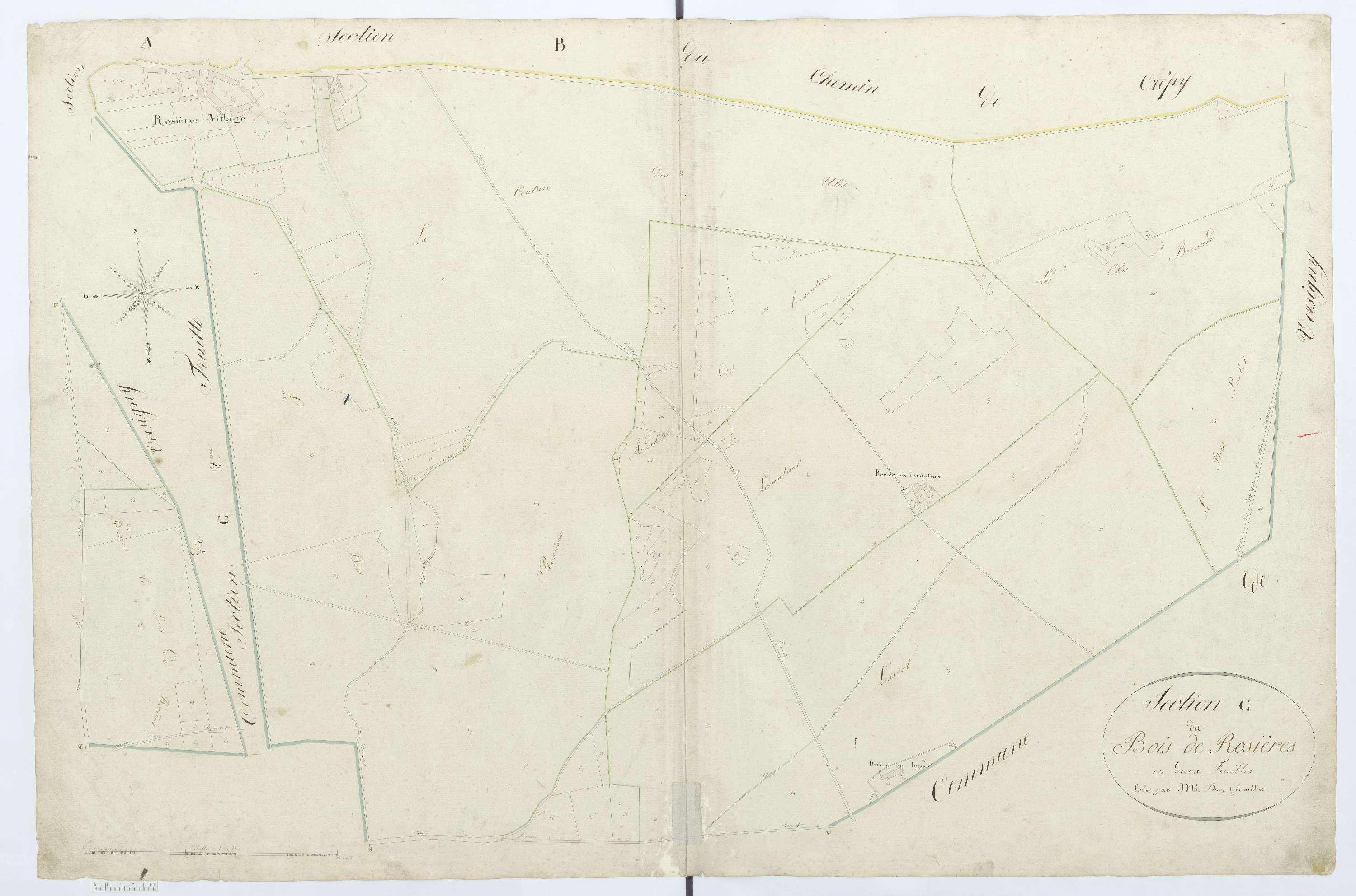 Rosières - Cadastre napoléonien, section C1