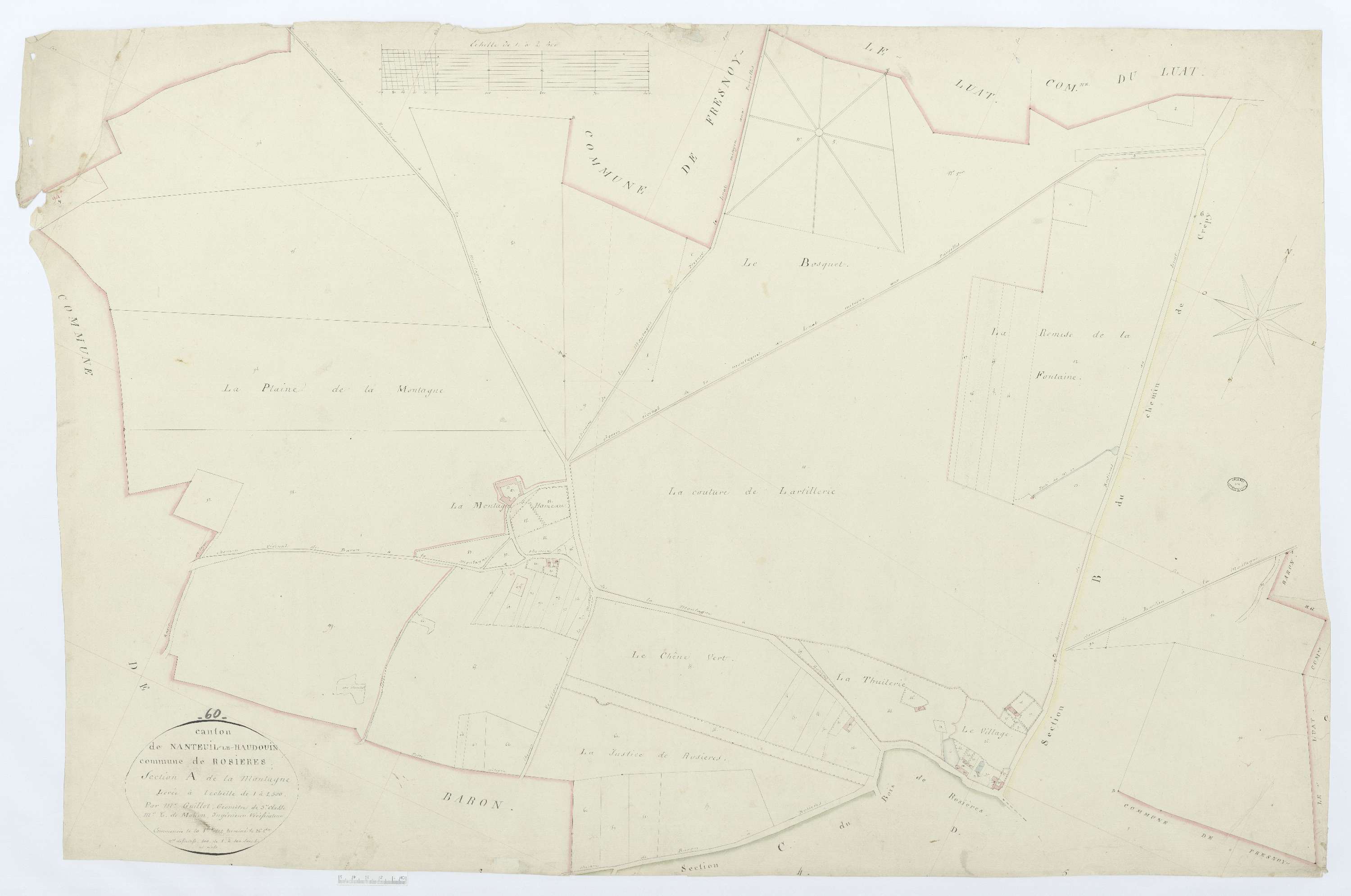 Rosières - Cadastre napoléonien, section A, feuille unique