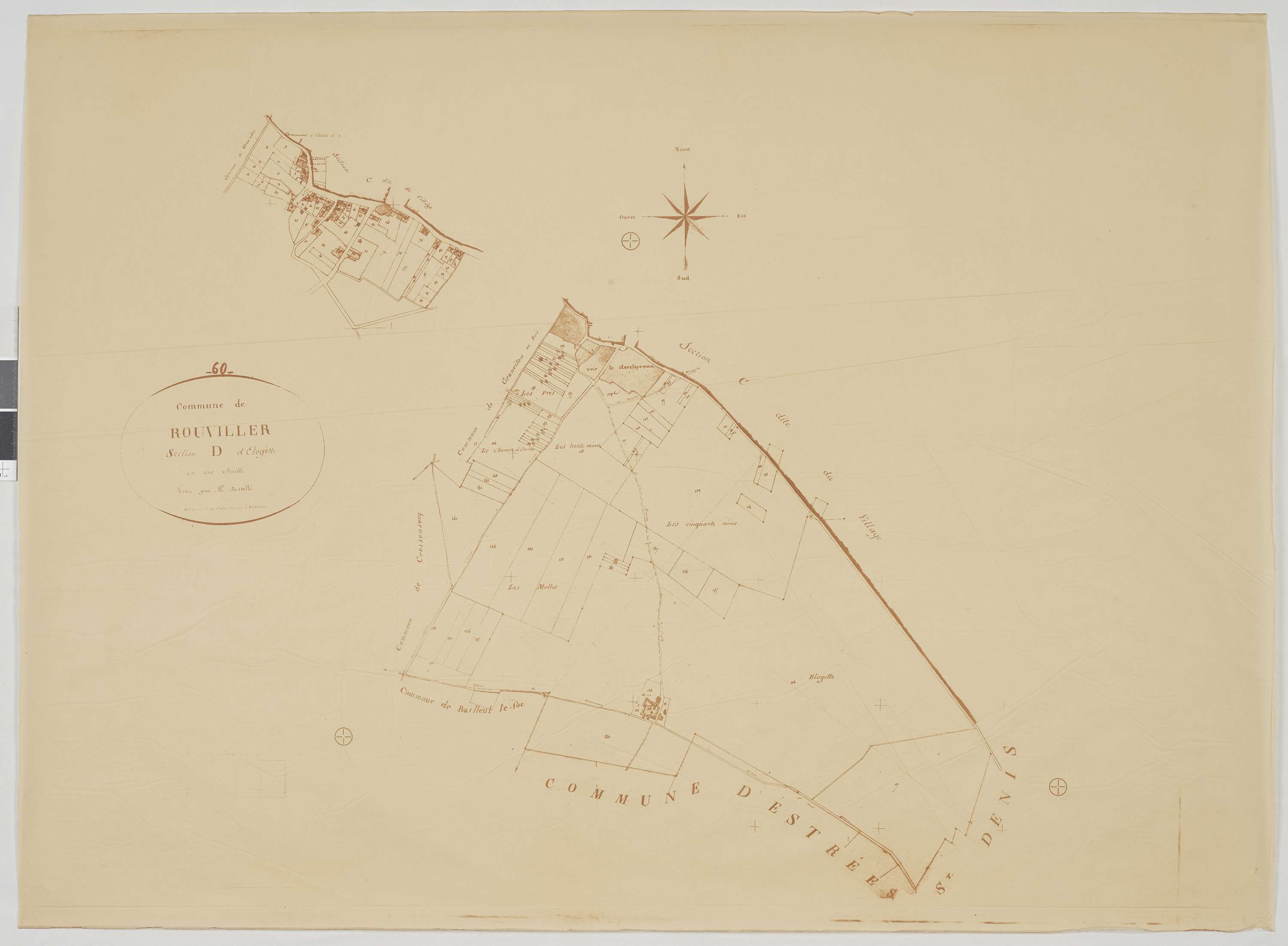Rouvillers - Cadastre napoléonien (copie), section D