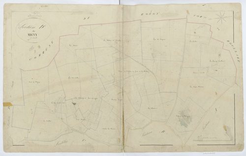 Rouvres-en-Multien - Cadastre napoléonien, section D1