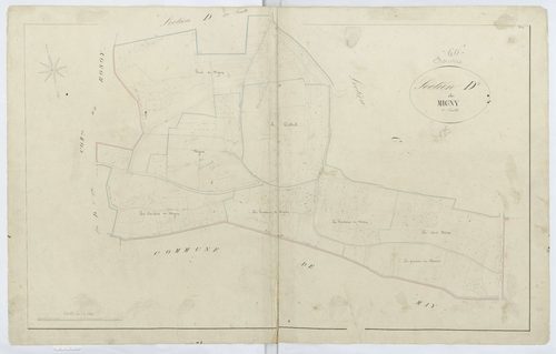 Rouvres-en-Multien - Cadastre napoléonien, section D2