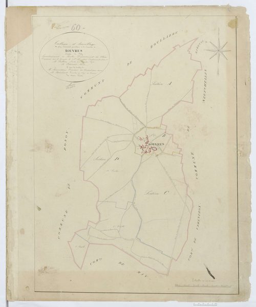Rouvres-en-Multien - Cadastre napoléonien, tableau d'assemblage
