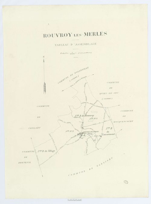 Rouvroy-les-Merles - Cadastre napoléonien (copie), tableau d'assemblage