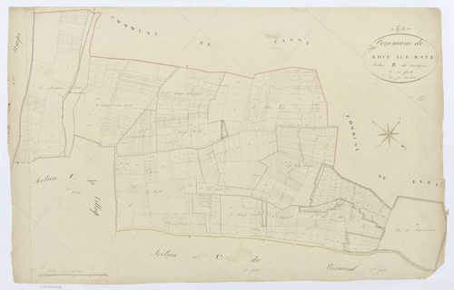 Roye-sur-Matz - Cadastre napoléonien, section B, feuille unique