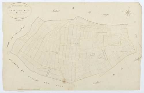 Roye-sur-Matz - Cadastre napoléonien, section E1