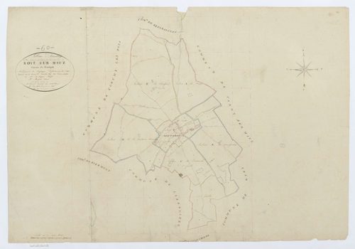 Roye-sur-Matz - Cadastre napoléonien, tableau d'assemblage