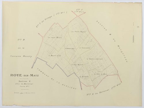 Roye-sur-Matz - Cadastre napoléonien (copie), section C1