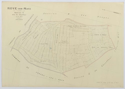 Roye-sur-Matz - Cadastre napoléonien (copie), section E1