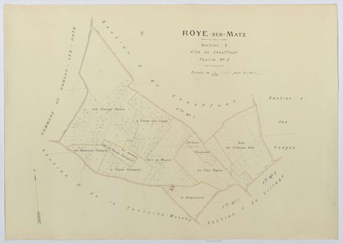 Roye-sur-Matz - Cadastre napoléonien (copie), section E2