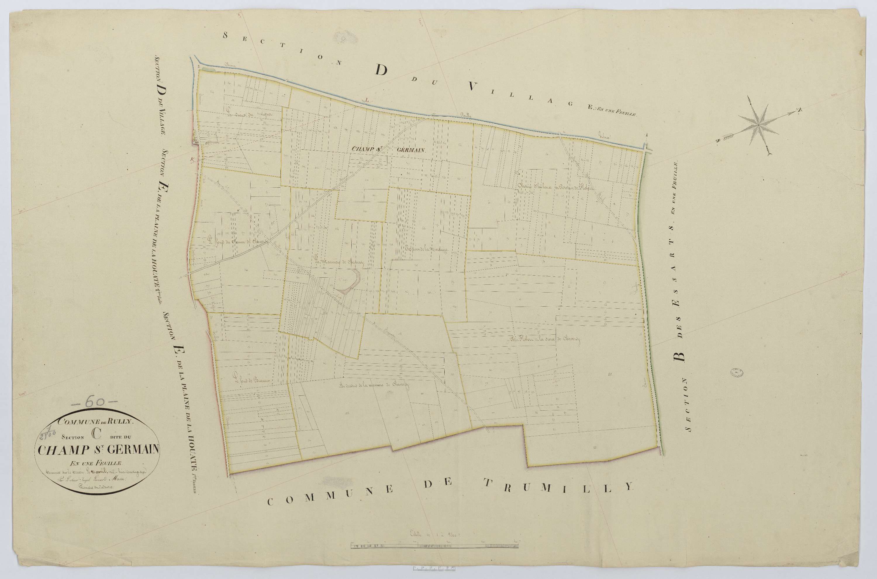 Rully - Cadastre napoléonien, section C, feuille unique