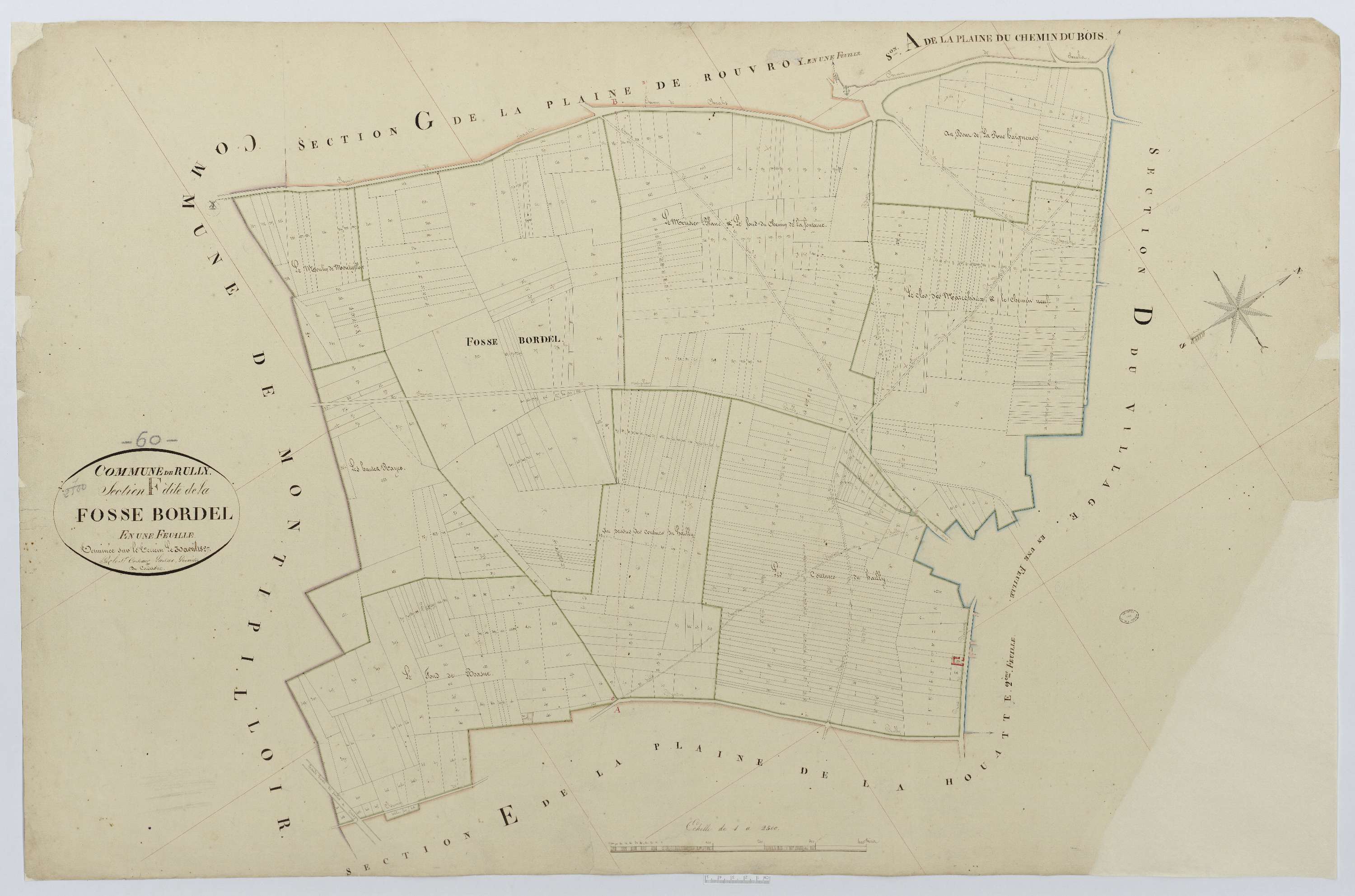 Rully - Cadastre napoléonien, section F, feuille unique