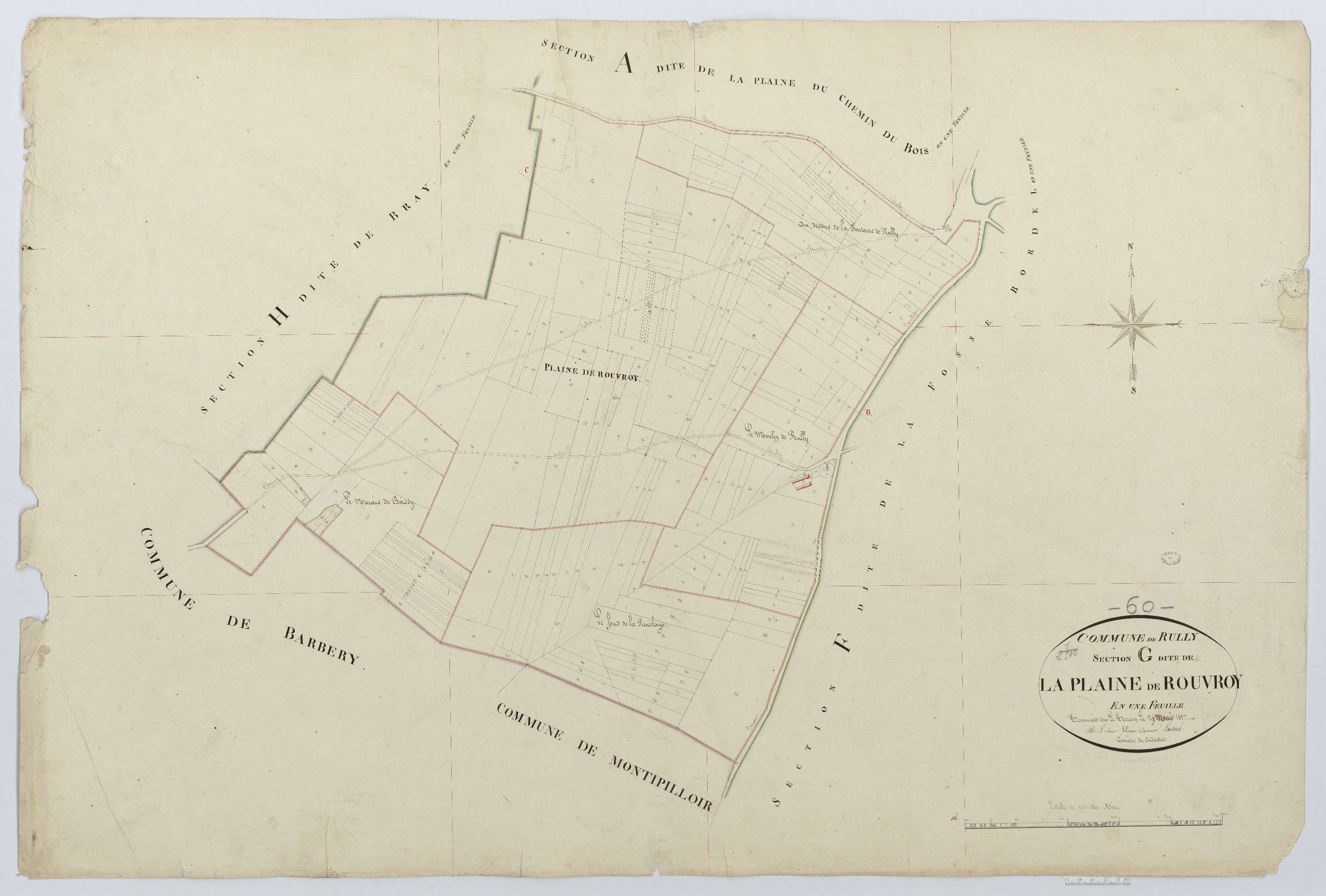 Rully - Cadastre napoléonien, section G, feuille unique