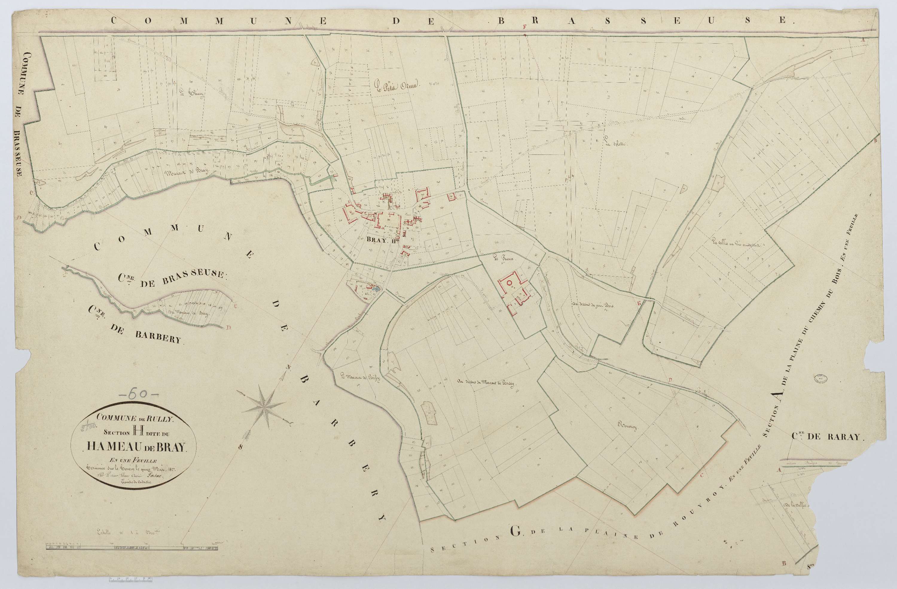 Rully - Cadastre napoléonien, section H, feuille unique
