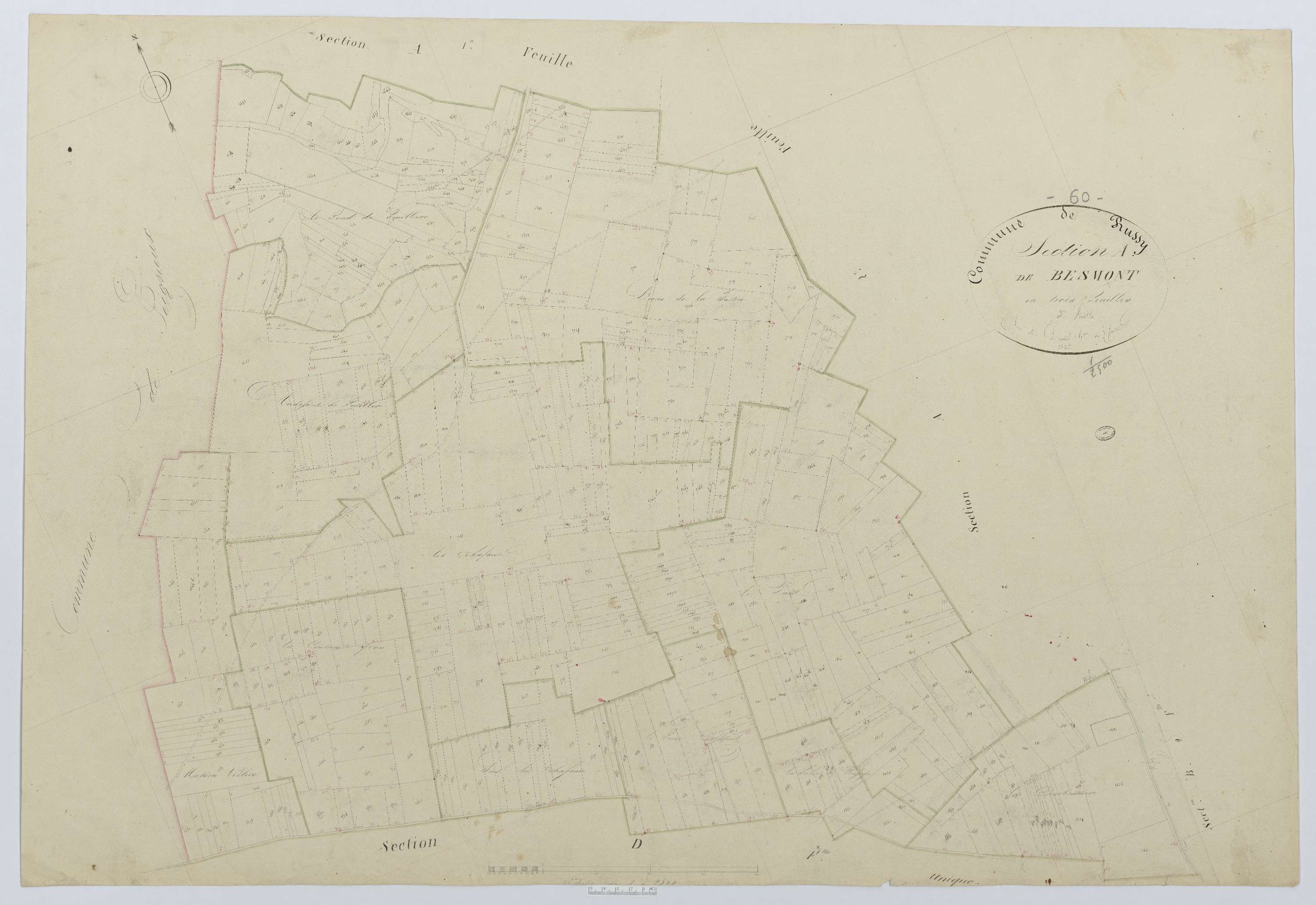 Russy-Bémont - Cadastre napoléonien, section A3
