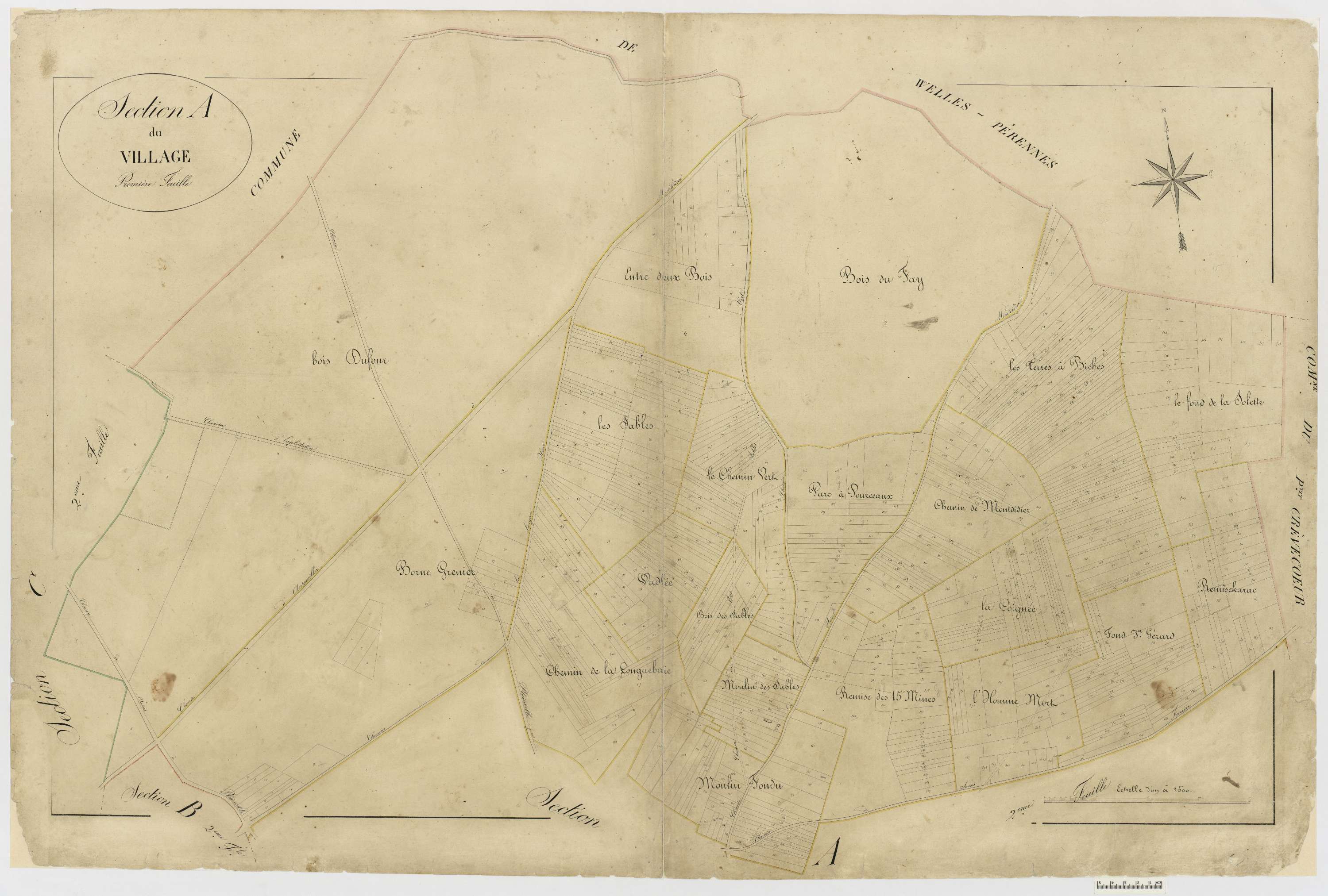 Sains-Morainvillers - Cadastre napoléonien, section A1