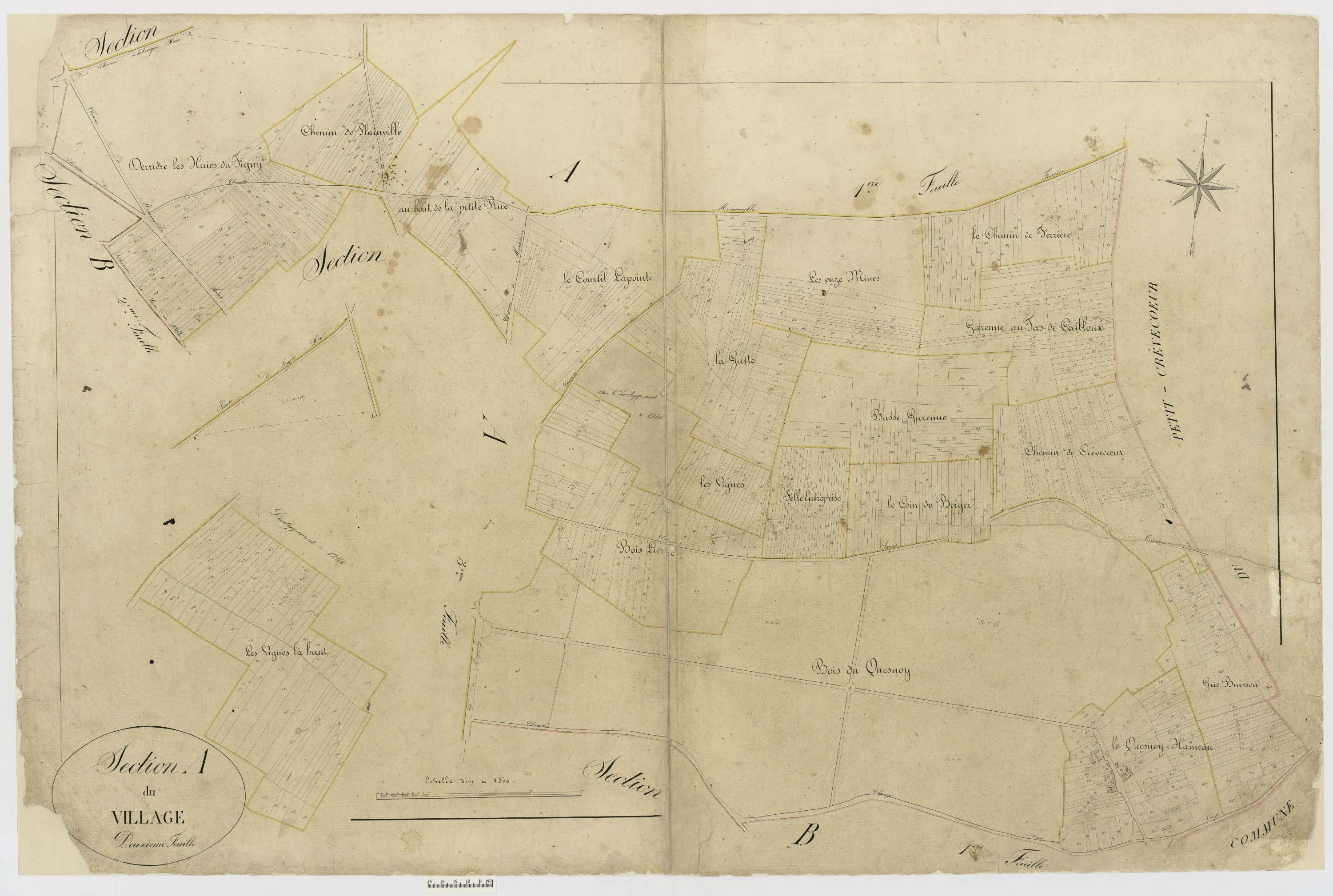 Sains-Morainvillers - Cadastre napoléonien, section A2