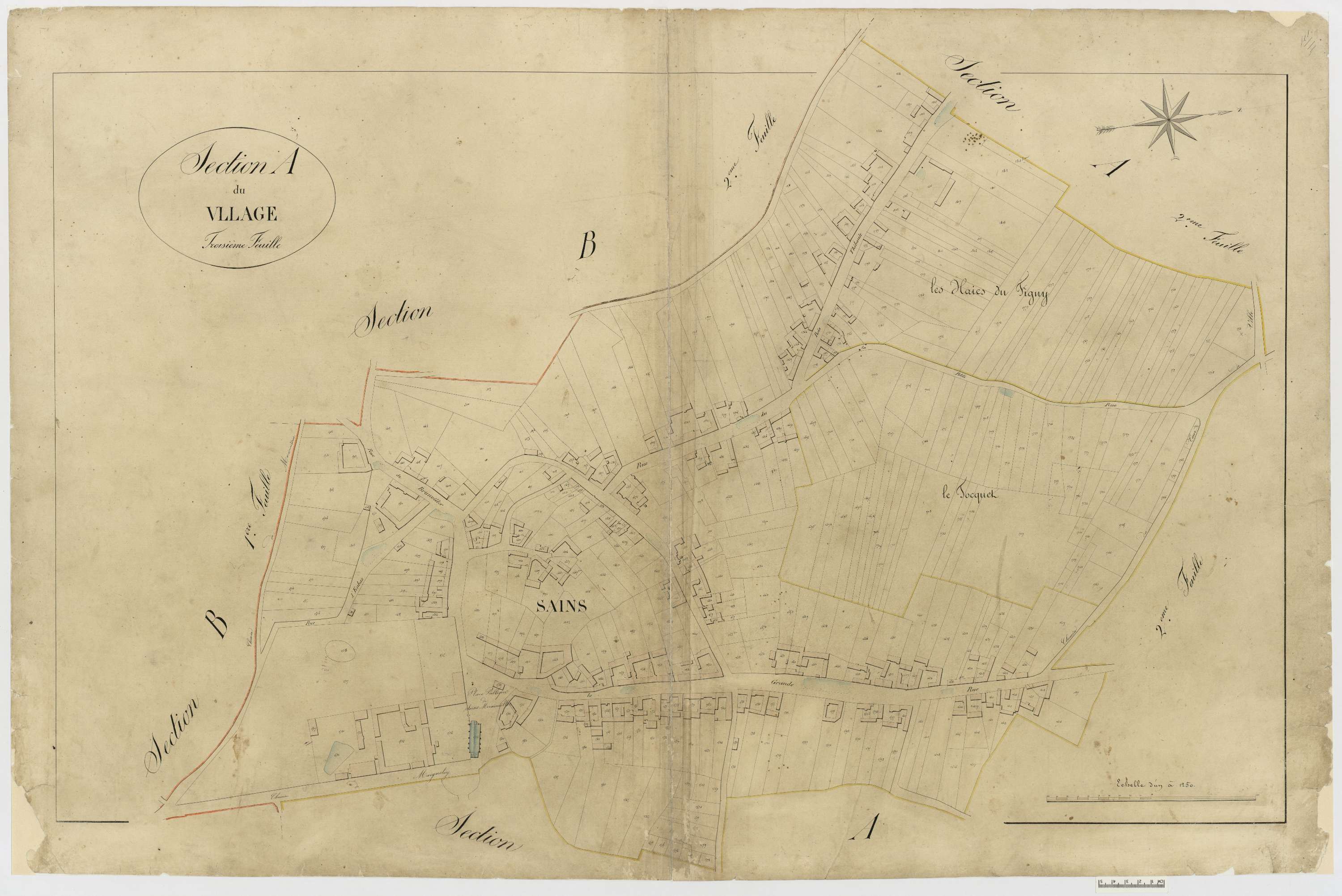 Sains-Morainvillers - Cadastre napoléonien, section A3