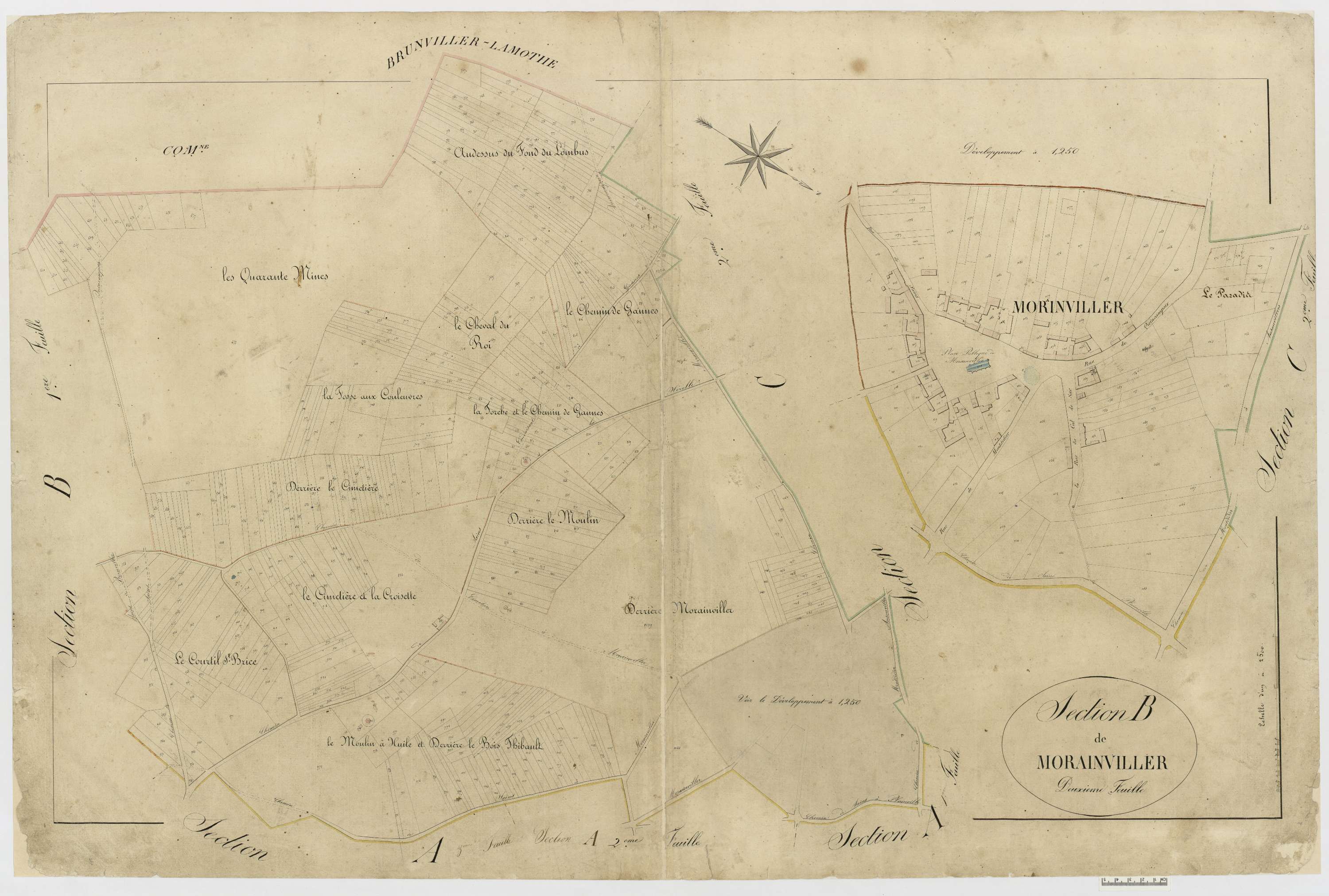 Sains-Morainvillers - Cadastre napoléonien, section B2